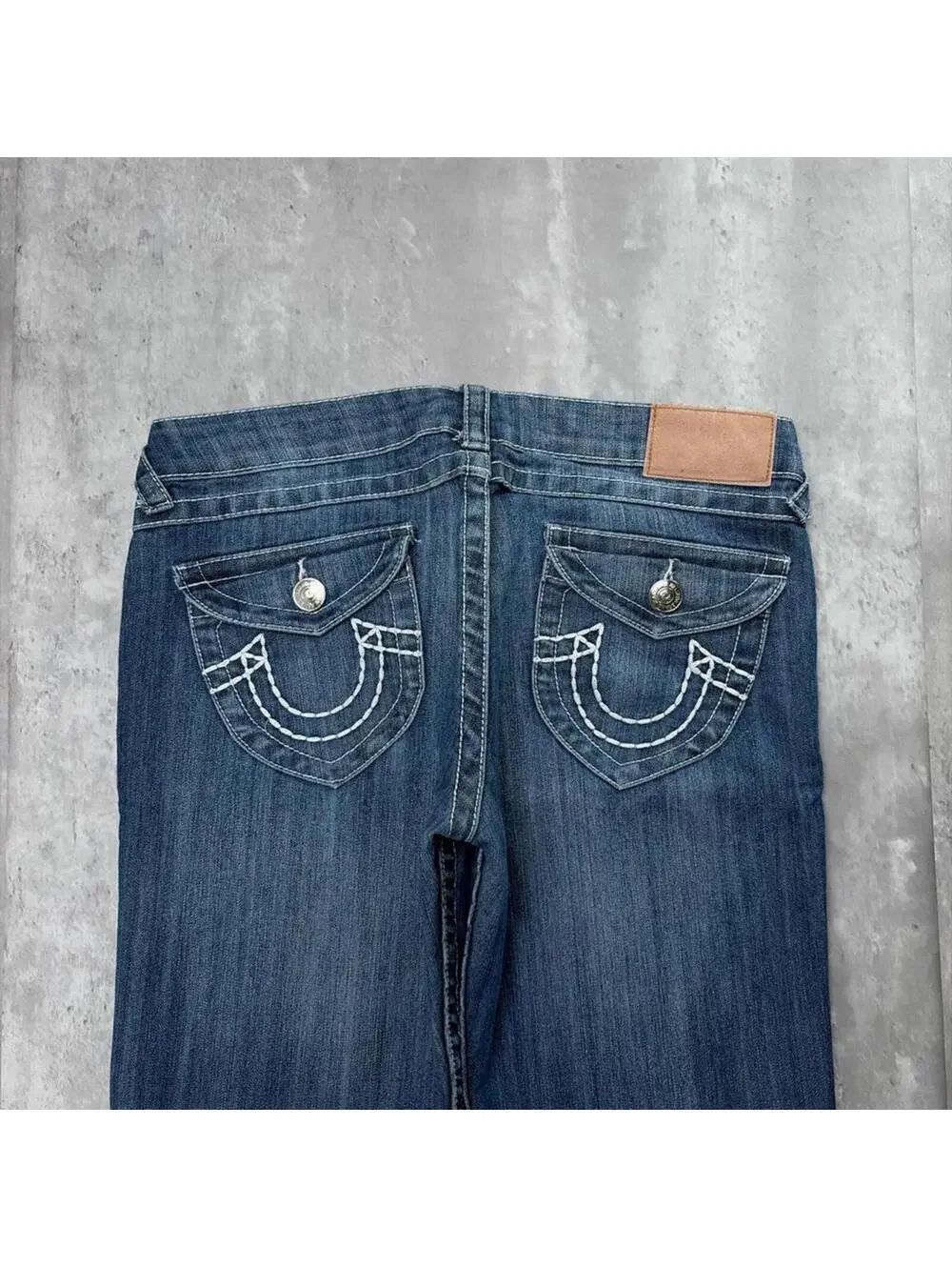 Y2K Blue True Religion Grunge Straight Denim Jeans
